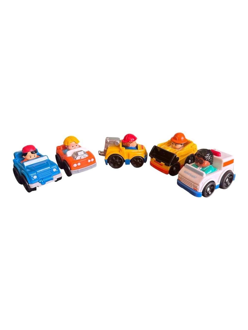 Little People Little Wheelies Set of 5 Kids Toy Vehicles Cars Ambulance